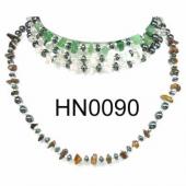 Assorted Colored Semi precious Chip Stone Beads Hematite Beads Stone Chain Choker Fashion Women Necklace